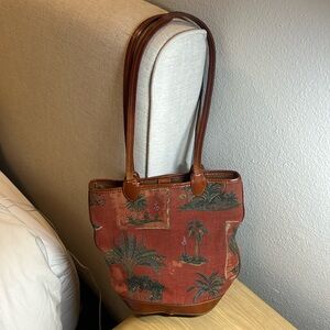 Vintage Tommy bahama terracotta palm tree shoulder bag